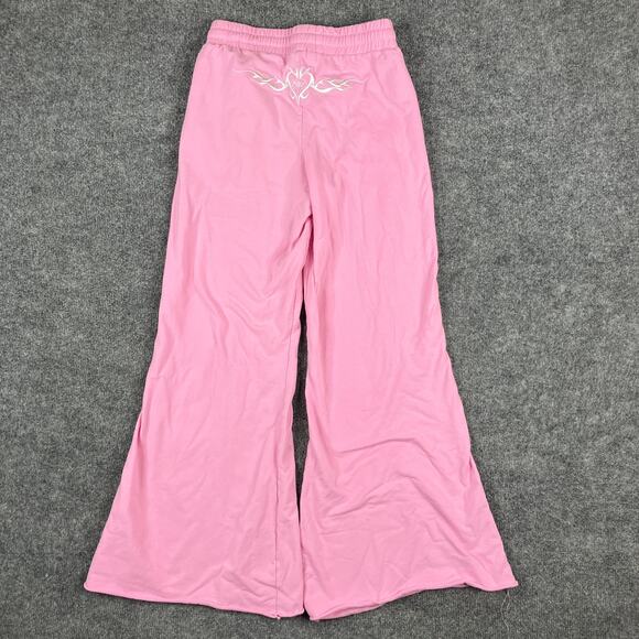 I.AM.GIA Pants Womens Small Pink Wide Leg High Rise Drawstring Lounge Y2K - Picture 1 of 12